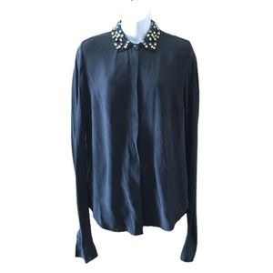 Equipment pure silk embellished black Shirt